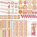 PerKoop 168 Pcs Groovy Party Favors Birthday Decorations Retro Boho Hippie Themed Two Groovy Mini Notebook Pencil Sticker Stamp Gift Goodie Bag for 60s 70s Peace Rainbow Daisy Prizes Piata Fillers - Image 2
