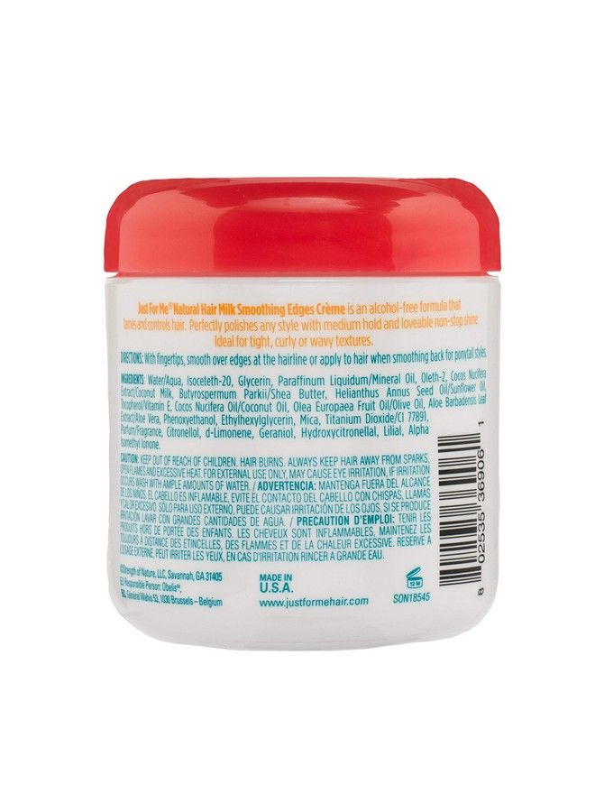 Just for Me حليب شعر طبيعي لتنعيم الحواف كريم يكبح الحواف ويضيف لمعة مع حليب جوز الهند وزبدة الشيا وفيتامين هـ وزيت عباد الشمس 6 أوقية (3 عبوات) - Image 4