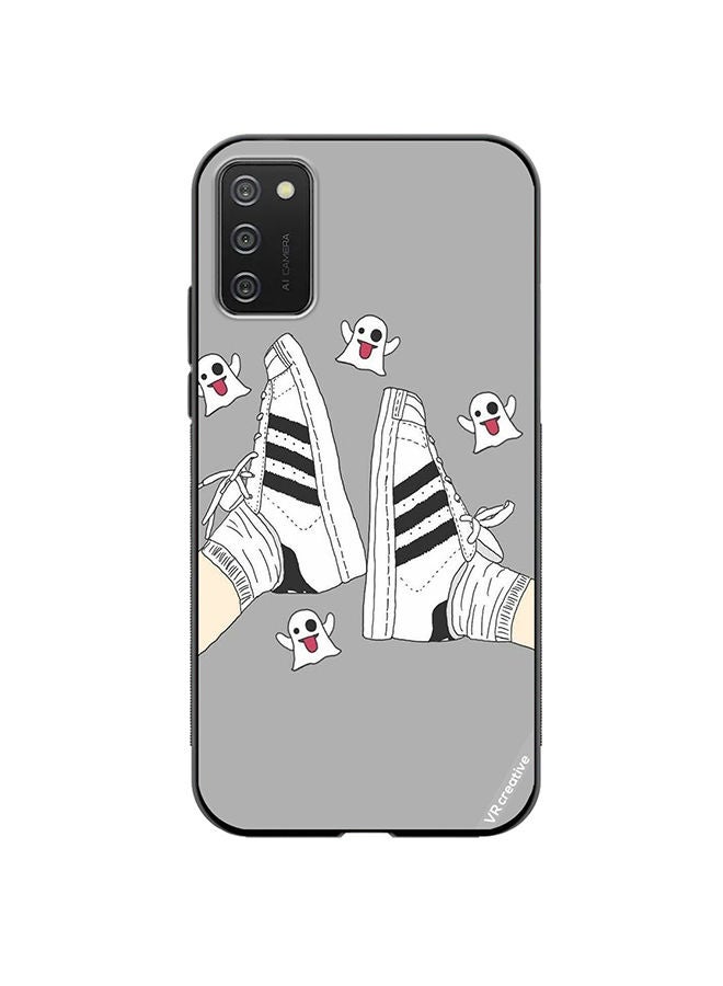 VR CREATIVE Protective Case Cover For Samsung Galaxy A02s Black & White Shoe Design Multicolour - Image 1