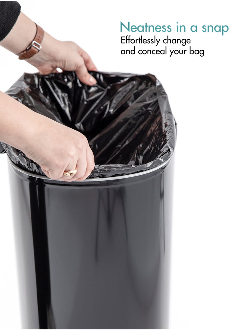 Ninestars Automatic Touchless Infrared Motion Sensor Trash Can, Electric Modern Stain Resistant Garbage Bin for Kitchen Office Living Room 13 Gal 50L Steel Base  - Image 4