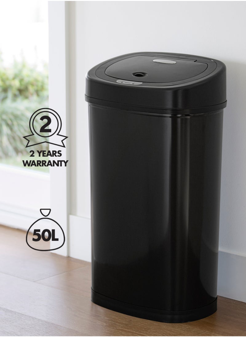 Ninestars Automatic Touchless Infrared Motion Sensor Trash Can, Electric Modern Stain Resistant Garbage Bin for Kitchen Office Living Room 13 Gal 50L Steel Base  - Image 5