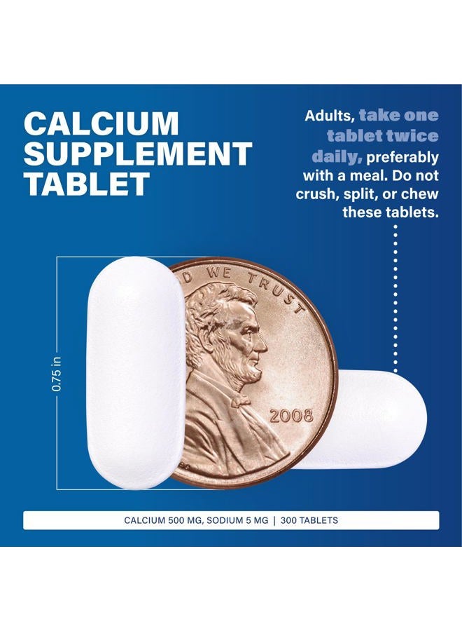 Major Pharmaceuticals Major Oyster Shell Calcium 500 mg - Daily Calcium Supplement - 300 Tablets - Image 3