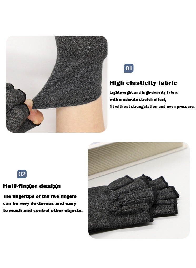 Half Finger Gloves,Health Care Gloves,Non Slip,for Cycling,Training,Sport,Fitness (L) - Image 4