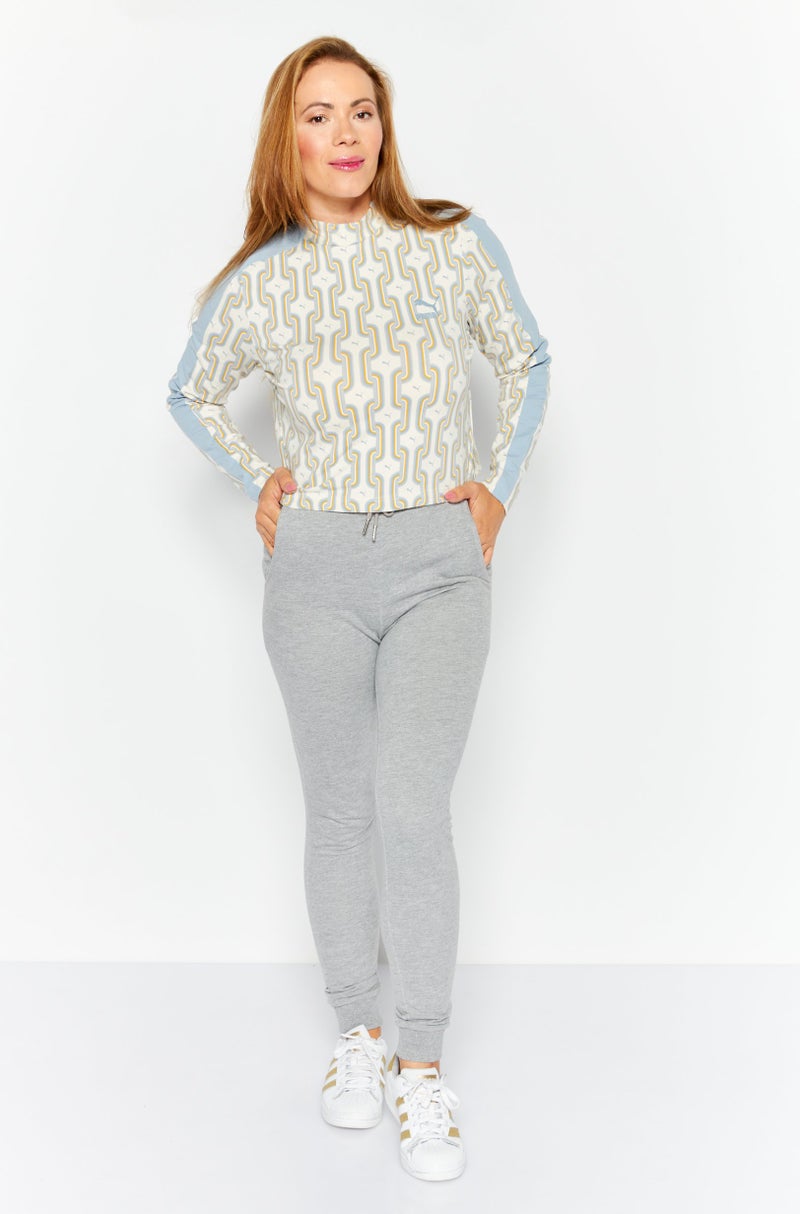 PUMA Women Sportswear Fit Long Sleeve Training Top, Blue Combo  - Image 4