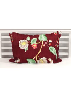 VAS COLLECTIONS VAS COLLECTIONS Premium 3D Printed 144 TC Microfiber Single Bedsheet with 1 Pillow Covers 220X152 cm Rust Red Green  - Image 4