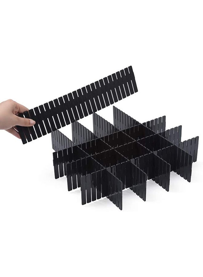 TPGP 21 Pack Adjustable Drawer Organizer Dividers for Socks, Underwear, Makeup, Kitchen, Dresser  - Image 1