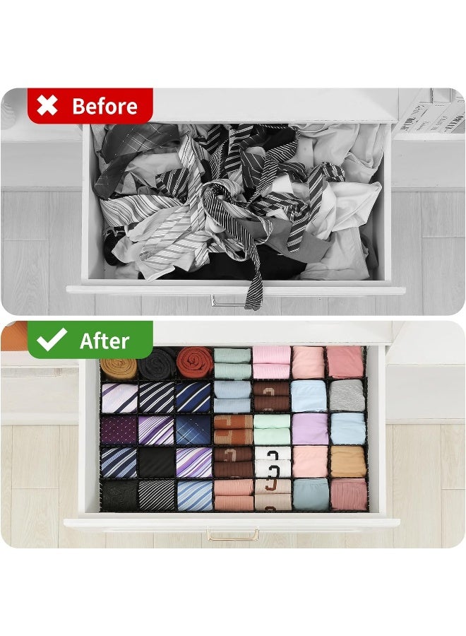 TPGP 21 Pack Adjustable Drawer Organizer Dividers for Socks, Underwear, Makeup, Kitchen, Dresser  - Image 3