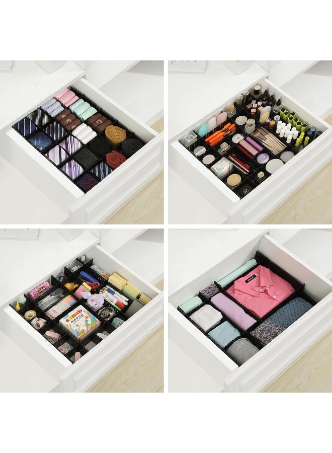 TPGP 21 Pack Adjustable Drawer Organizer Dividers for Socks, Underwear, Makeup, Kitchen, Dresser  - Image 5