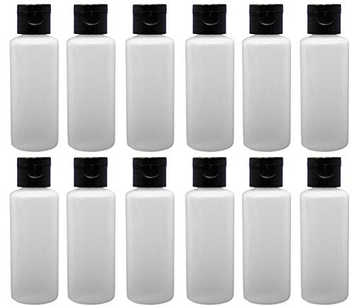 APAK GOODS 12-2-ounce Travel Bottles with Flip Caps (Black Cap) - Image 5