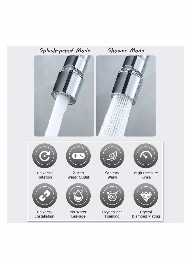 محول صنبور دوار بزاوية 1080 درجة، محولtap متعدد الاستخدامات، رأس رشاش قابل للتعديل للمطبخ، حاقن مثبت في الحمام لغسل الوجه - Image 3