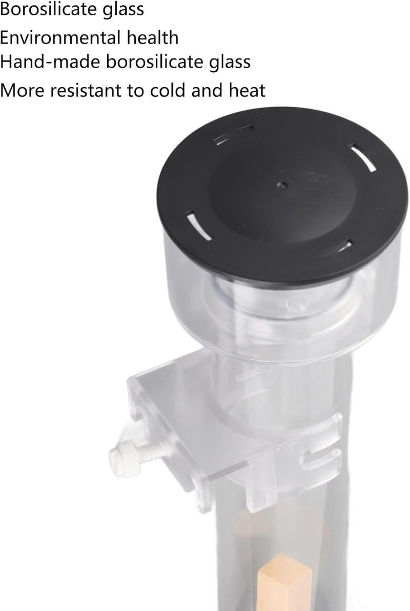 Aquarium Protein Skimmer HighQuality Fish Tank Protein Filter Separator, Borosilicate Glass + Lime Wood, 1 Pc for Enhancing Water Oxygen, Suitable for All Aquarium Owners - Image 3