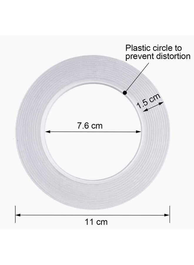 Zyilan Thin Double Sided Tape for Crafts, Card Making, Gift, Scrapbooking, Office School Stationery Supplies, Hand Tear, Paper Lining (4 Rolls, 1/2" x 32 Yards Per Roll) - Image 3