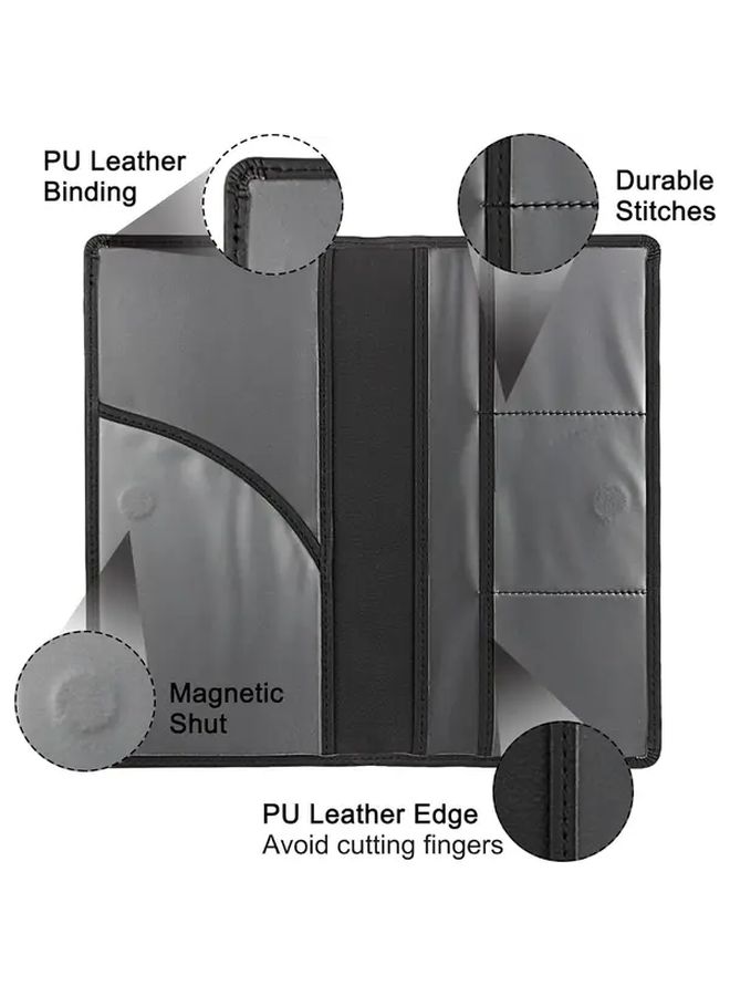 1 Premium Car Registration And Insurance Card Holder Black Vehicle Glove Box Organizer For Documents Cards License Durable Material Document Storage Card Storage Vehicle Owners - Image 3