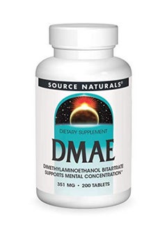 Dmae Dimethylaminoethanol Bitartrate Supports Mental Concentration 200 Tablets