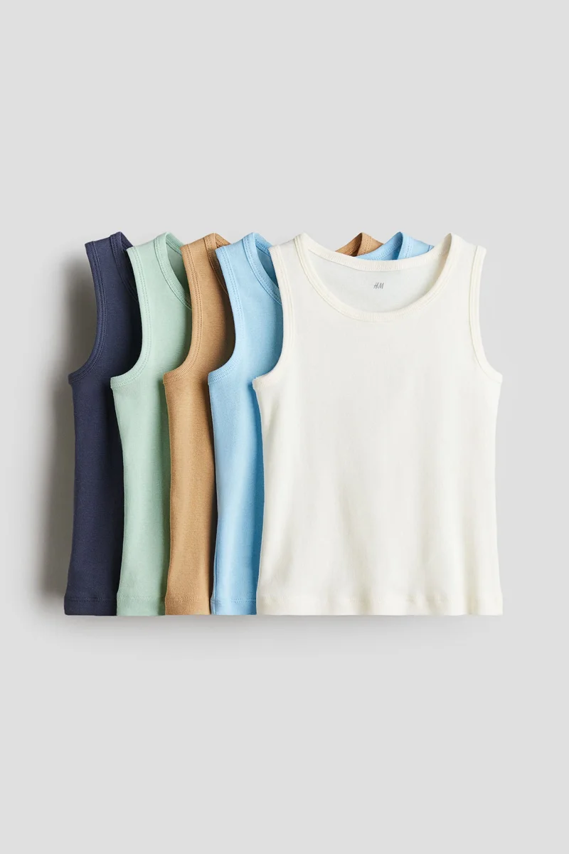 H&M 5-pack cotton vest tops