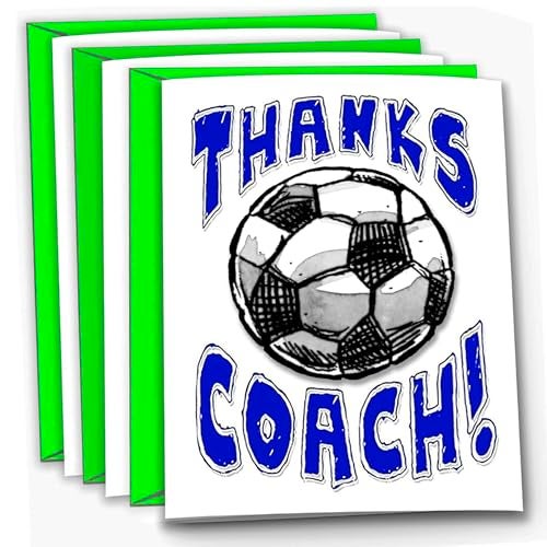 Play Strong 3-Pack Thank You SOCCER COACH Cards (5x7) – Premium Greeting Card Set with Envelopes – Perfect Appreciation Gift for Soccer Coaches, Players, Teams & Fans - Image 1