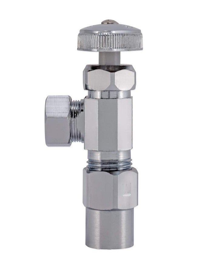 Eastman 1/2 Inch CPVC x 3/8 Inch OD Compression Multi-Turn Angle Stop Valve, Brass Plumbing Fitting, Chrome, 04345LF - Image 3