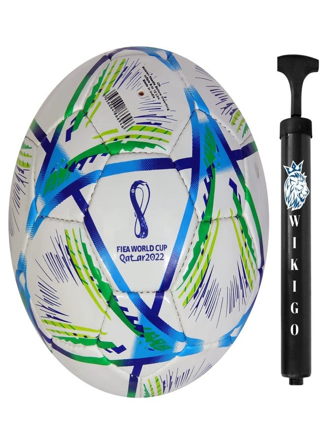 WIKIGO Speedshell Football & Air Pump | Water Resistant | Football for Training & Match Practice Outdoor Soccer Ball | Size-5 - Image 2