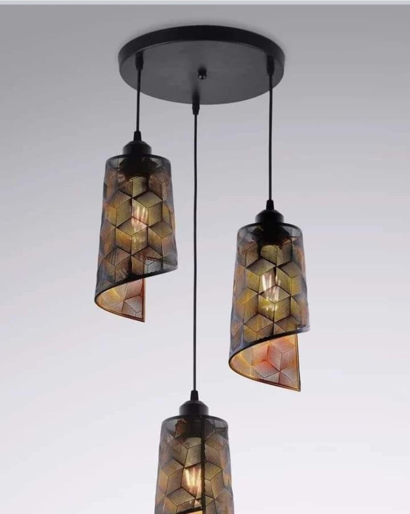 Lyse Decor Hanging Lamps for Living Room, Pendant Lights for Drawing Room Center, Dining Table Light and Bedroom Lights (Without Bulb) - Image 3