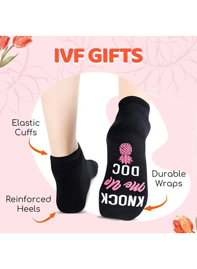 Zmart Ivf Gifts for Women, Fertility Infertility Embryo Transfer Socks, Lucky Transfer Day Egg Retrieval Pineapple Socks - Image 3