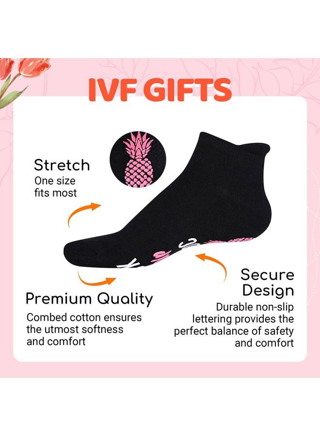 Zmart Ivf Gifts for Women, Fertility Infertility Embryo Transfer Socks, Lucky Transfer Day Egg Retrieval Pineapple Socks - Image 4