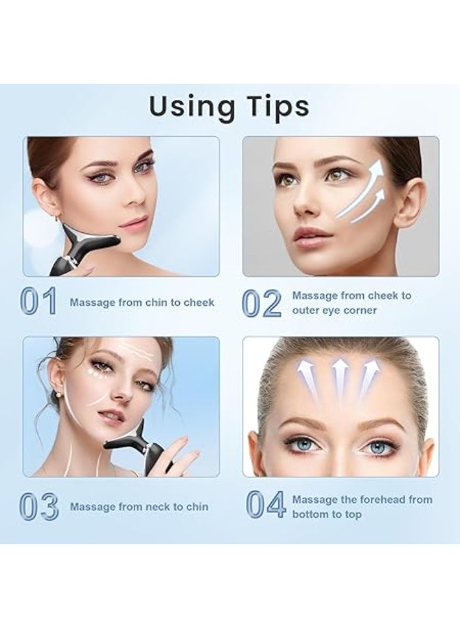 Vibration Face and Neck Massager – Triple-Action Wrinkle Remover for Skin Care, Tightening, and Smoothness (Black) - Image 5