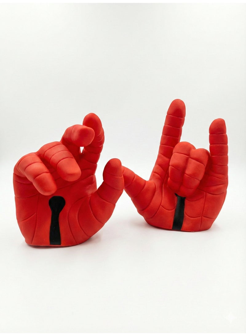 REZZOSS Cosplay Toy Avengers Spiderman Gloves – Soft Red Spider Hero Fists | Rubber-Made Superhero Hands for Kids Costume & Role Play | Avengers Boxing Gloves with Web Pattern Rubber Smash Hands | Birthday Halloween Gift for Boys & Children 3+ - Image 2