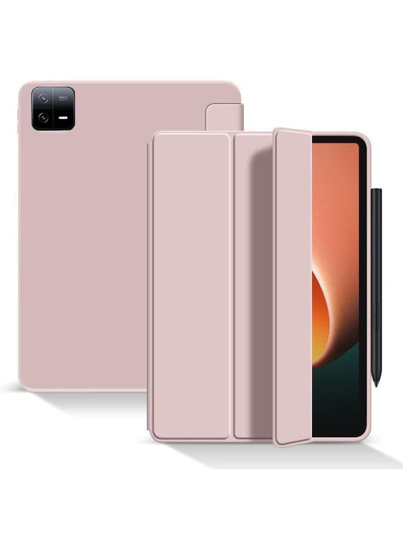 روك بو الدخن مي الوسادة 6 / مي الوسادة 6 برو 11 بوصة 2023 ثلاثة أضعاف رقيقة جدا وخفيفة الوزن حالة الغطاء الواقي الذكي ، مع زاوية متعددة قوس الاستيقاظ والنوم - Image 1