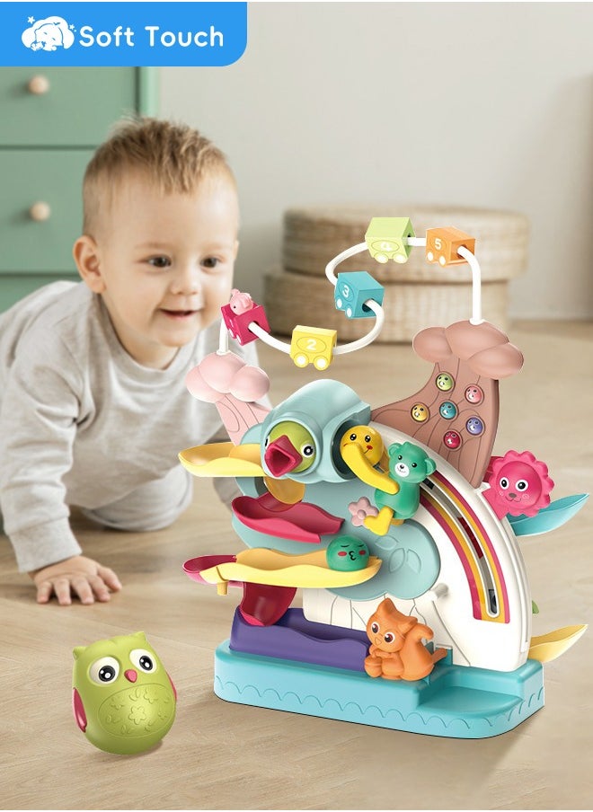 Soft Touch Children Animal Adventure Plastic Toy Track Rolling Ball Building Blocks Educational Montessori Toy Early Development Toys for 6-36 Months Baby  - Image 2