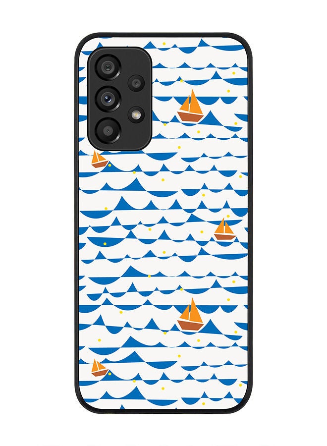 Stylizedd Rugged Black edge case for Samsung Galaxy A33 5G Slim fit Soft Case Flexible Rubber Edges Anti Drop TPU Gel Thin Cover - Sailing Sails - Image 1