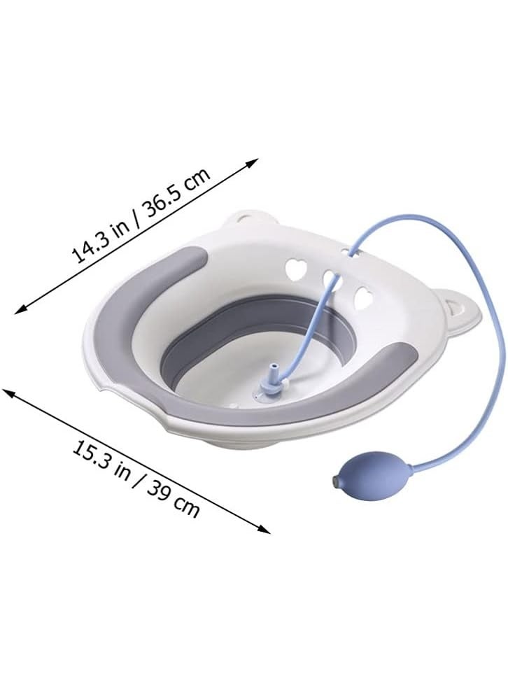 Sitz Bath for Toilet Seat,  Steam Seat, Sitz Bath for Hemorrhoids and Postpartum Care, Portable Bidet BPA Free Temperature Resistant, Foldable Basin for Epsom Salt Soak - Image 5