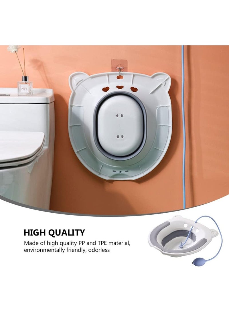 Sitz Bath for Toilet Seat,  Steam Seat, Sitz Bath for Hemorrhoids and Postpartum Care, Portable Bidet BPA Free Temperature Resistant, Foldable Basin for Epsom Salt Soak - Image 4