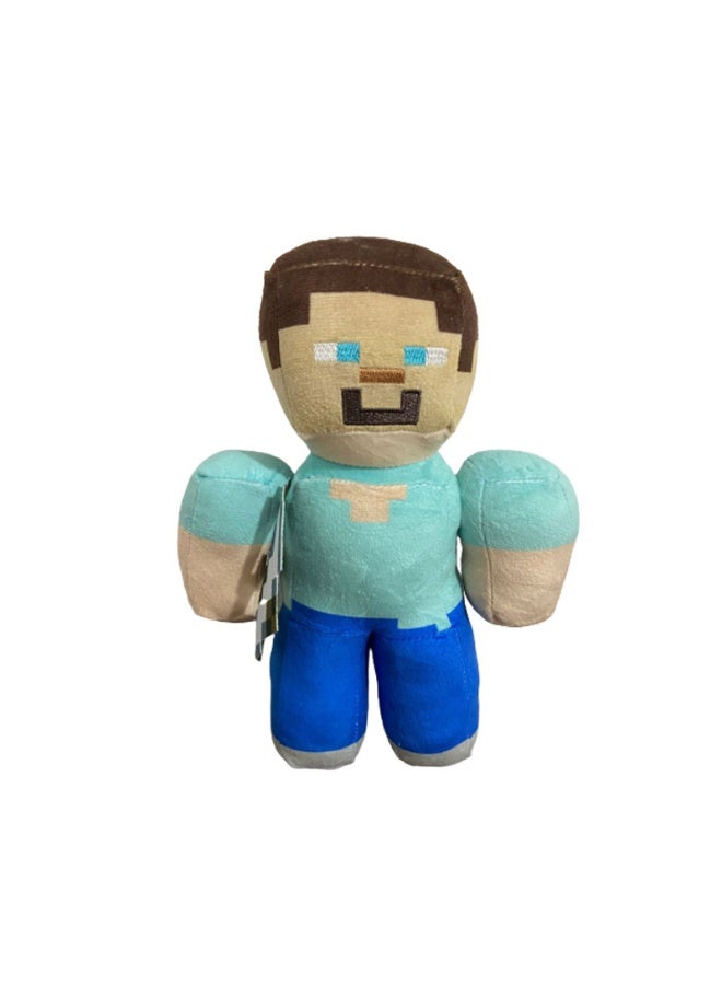 Minecraft Plush Toy - Sitting Creeper Zombie Steve, Small Black Doll and Parrot Stuffed Animal