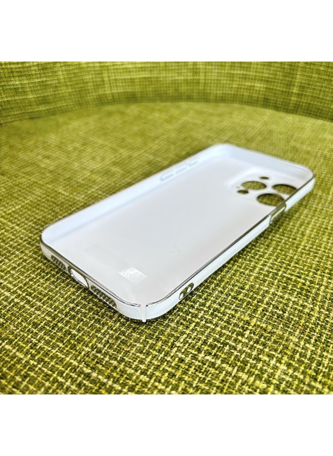Generic - The Film Shell Electroplated Hard Shell Is Suitable For IPhone Series Mobile Phone Shell Thermal Transfer Printing Special All-inclusive DIY Printing Shell-Color:Mixed Batches Are Not Supported-Appl - Image 1