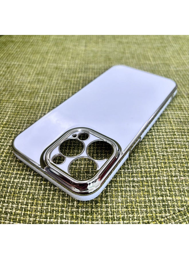 Generic - The Film Shell Electroplated Hard Shell Is Suitable For IPhone Series Mobile Phone Shell Thermal Transfer Printing Special All-inclusive DIY Printing Shell-Color:Mixed Batches Are Not Supported-Appl - Image 1