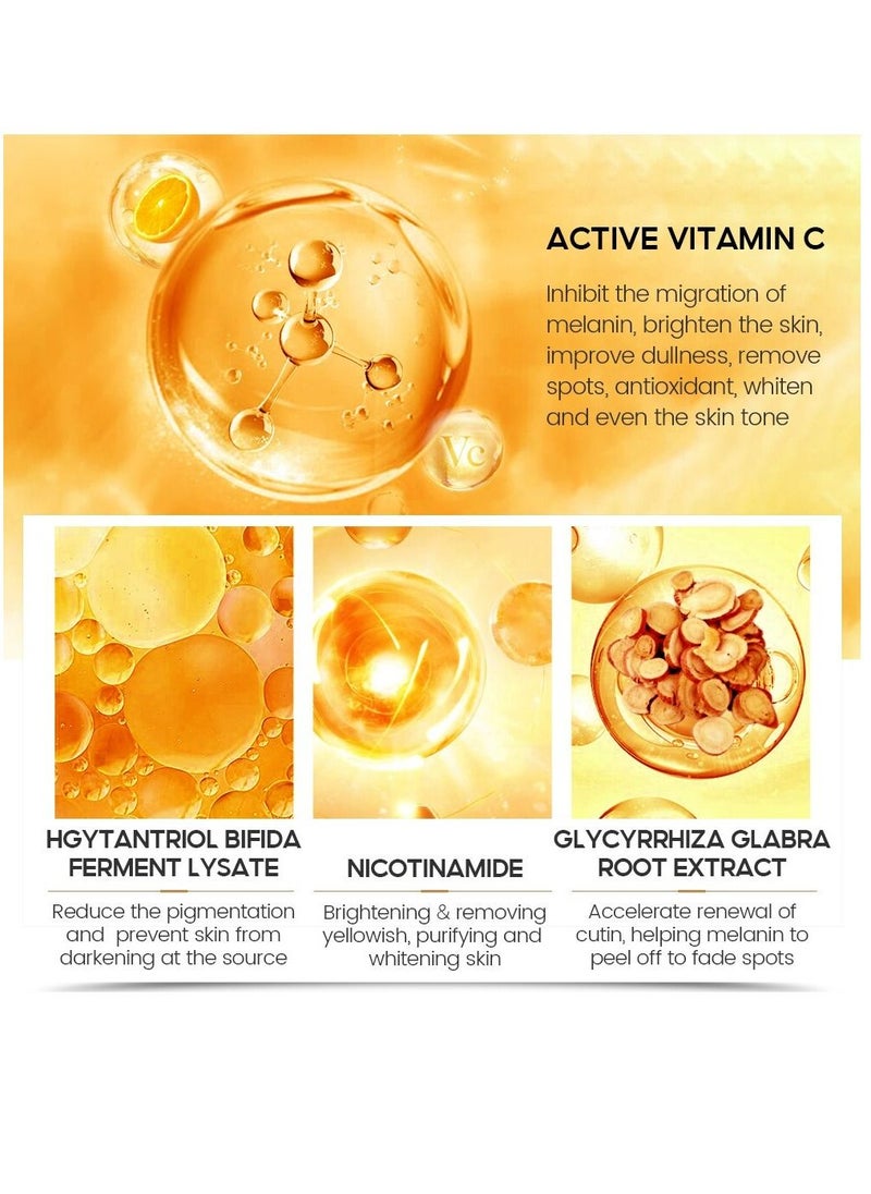 Vibrant Glamour - Combo Pack of Vitamin C Whitening Face Cream & Serum , Whitening, Anti Aging, Wrinkles, Brightening, Fade Dark Spot, Moisturizer, Beauty Product for Skin Repair For Women , 2 In 1 Pack - Image 1