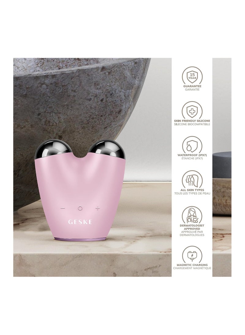 جيسكي جهاز شد الوجه بالتيار الدقيق  في  لشد الوجه والفكين ومكافحة الشيخوخة وإزالة الذقن المزدوج - وردي - Image 5