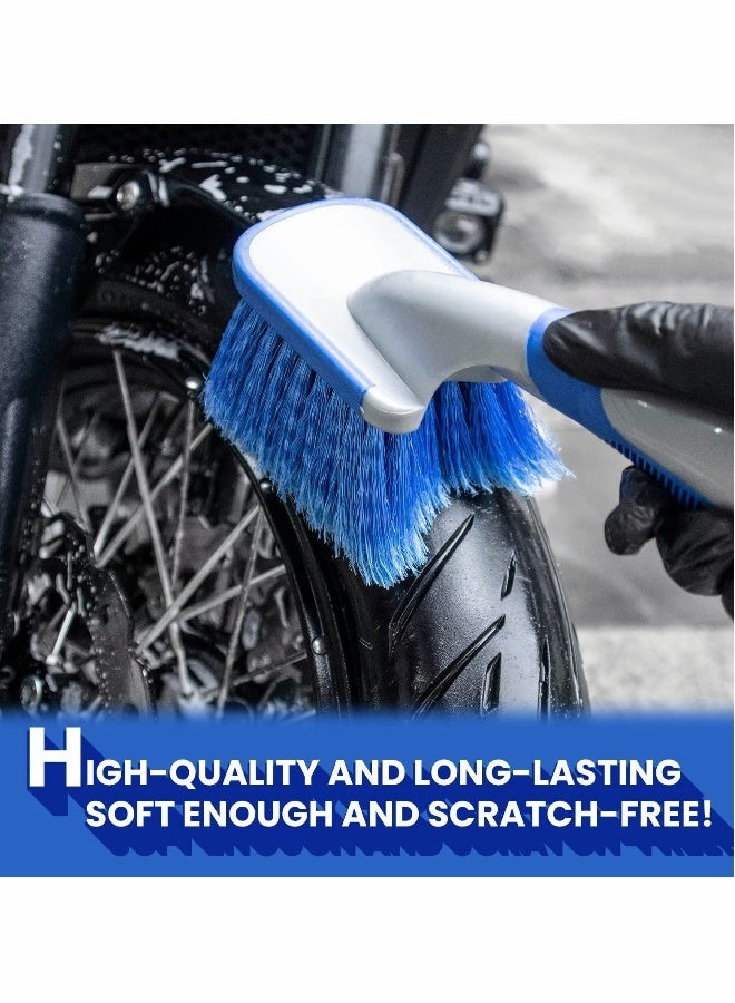Beauenty Cleaning Brush Car Wheel Brush Set Auto Bicycle Tire Brush Kit Motorcycle Detailing Brush - Image 3