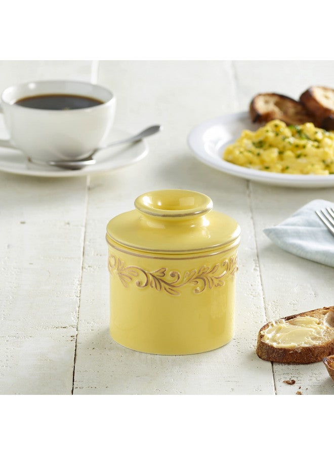Butter Bell - The Original Butter Bell crock by L Tremain, a Countertop French Ceramic Butter Dish Keeper for Spreadable Butter, Antique Collection, Goldenrod - Image 2