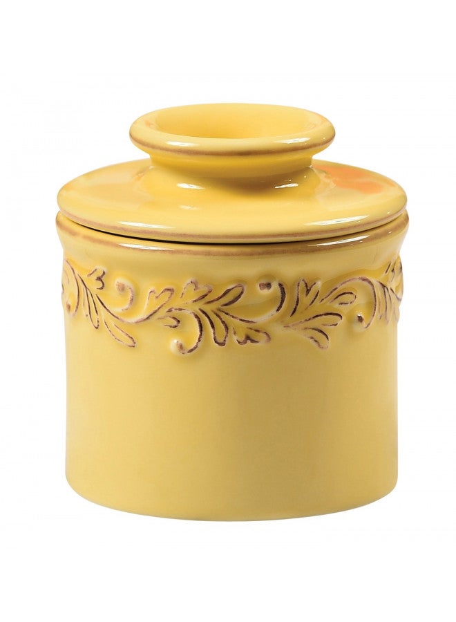 Butter Bell - The Original Butter Bell crock by L Tremain, a Countertop French Ceramic Butter Dish Keeper for Spreadable Butter, Antique Collection, Goldenrod - Image 1