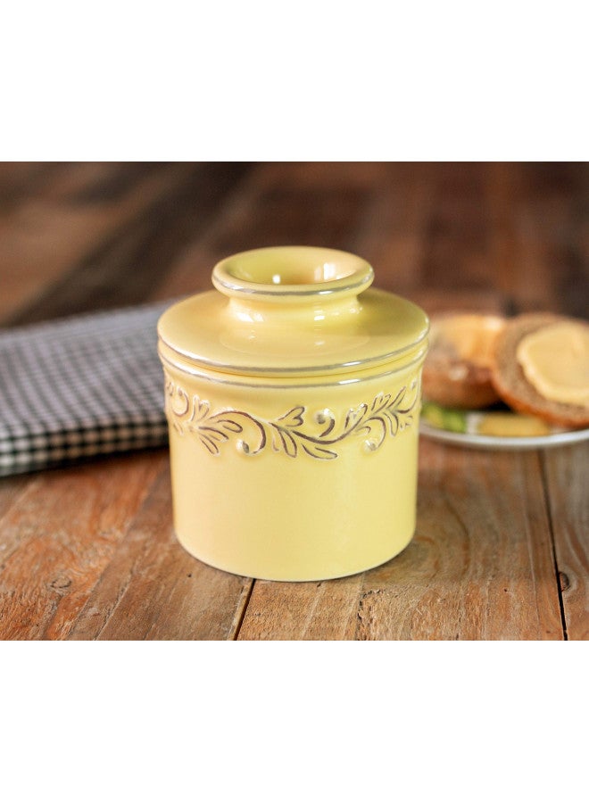 Butter Bell - The Original Butter Bell crock by L Tremain, a Countertop French Ceramic Butter Dish Keeper for Spreadable Butter, Antique Collection, Goldenrod - Image 5