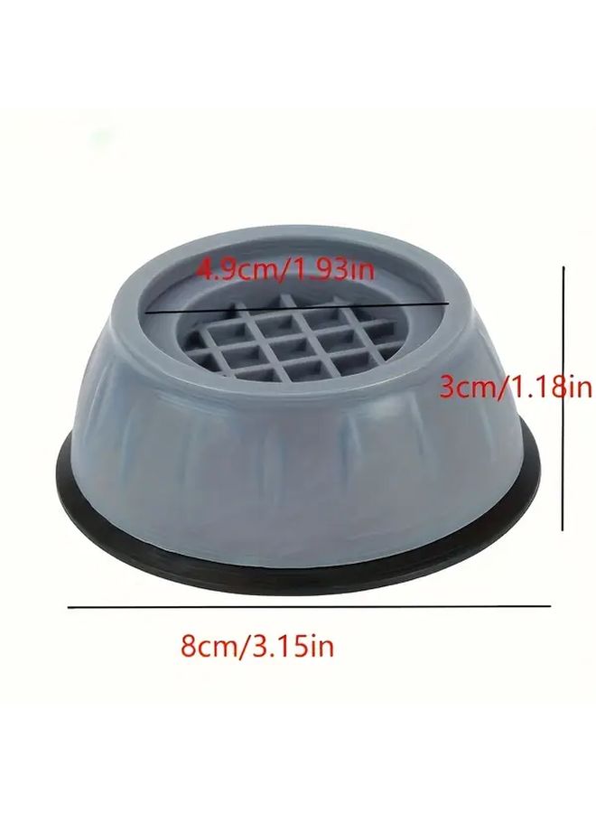 4pcs Gray Black Anti Vibration Washing Machine Feet Thickened Shock Absorbers Heavy Load Stable Base - Image 2