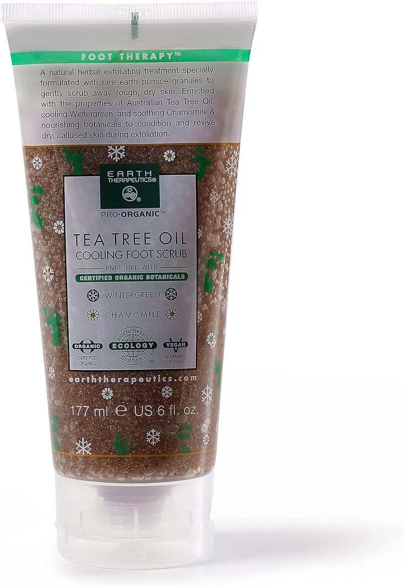 Earth Therapeutics Tea Tree Oil Cooling Foot Scrub - 6 Fl. Oz. (177 ml) - Image 1