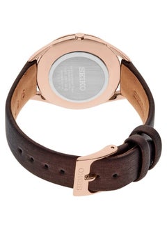 Seiko ساعة نسائية رسمية - SWR082P1، بني وردي، حزام  - Image 3
