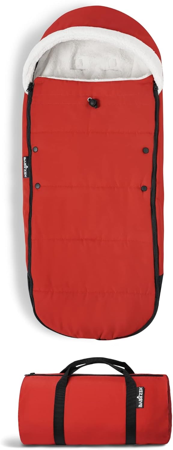 Babyzen YOYO Footmuff  Sherpa Lining  Fleece Hood with Drawstring to Keep Baby Warm  Includes Carrying Bag  Machine Washable - Image 1