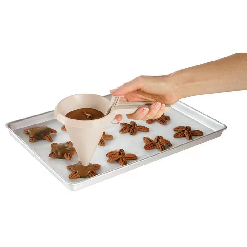 fannay Funnel Dispenser for Baking Chocolate Cream Cake Batter Oil Spill Portion Cup  - Image 4