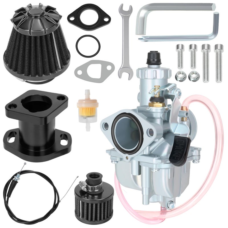 YOXUFA VM22 26mm Carb 212cc Carburetor Kit Replacement for Predator 212cc 224cc 196cc Engine Coleman CT200U CT200UEX BT200X KT196 Baja Warrior MB200 Axis M200 200cc 65hp Mini Bike Go Kart Parts