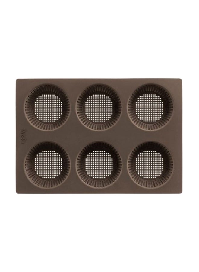 Lekue Silicone Bread Roll Mould Brown 8 x 2cm - Image 1