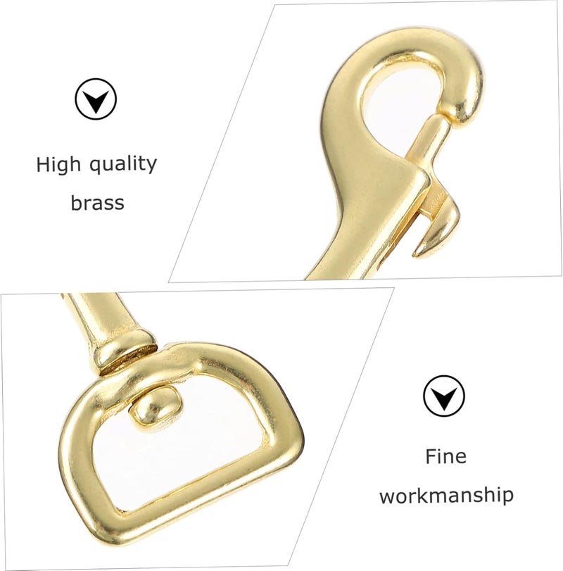Outanaya 2pcs Swivel Bolt Hooks Brass Flagpole Snap Clips Dog Collar Snap Hooks - Image 2