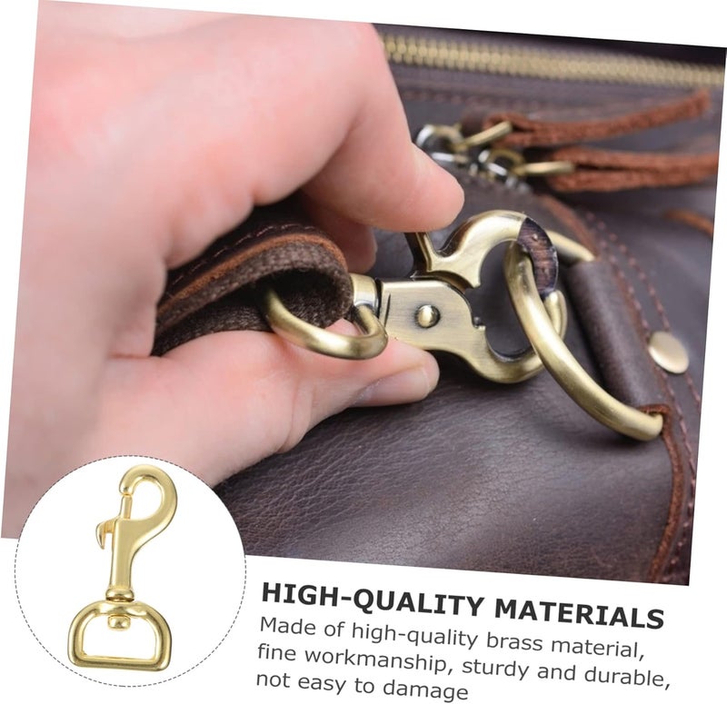 Outanaya 2pcs Swivel Bolt Hooks Brass Flagpole Snap Clips Dog Collar Snap Hooks - Image 3